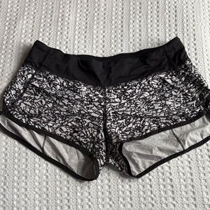 Lululemon Athletica Black and White Athletic Shorts